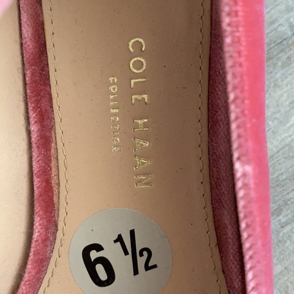 Ballerina Velvet peach/flamingo cole haan shoes - Picture 2 of 7